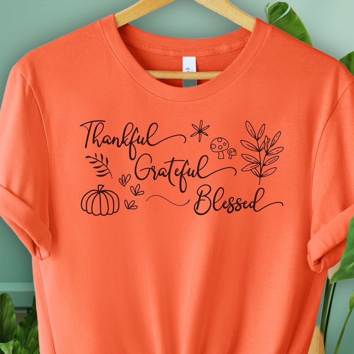 Thankful Grateful Blessed Women's Tshirt