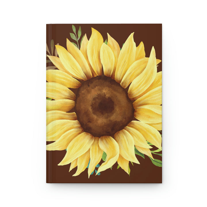 Sunflower Brown Hardcover Journal Idylissa