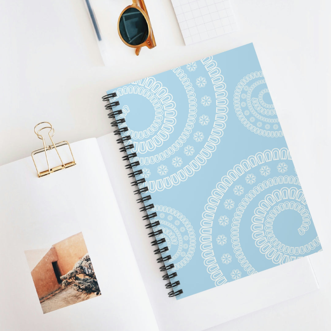 Blue Swirls Spiral Notebook Idylissa