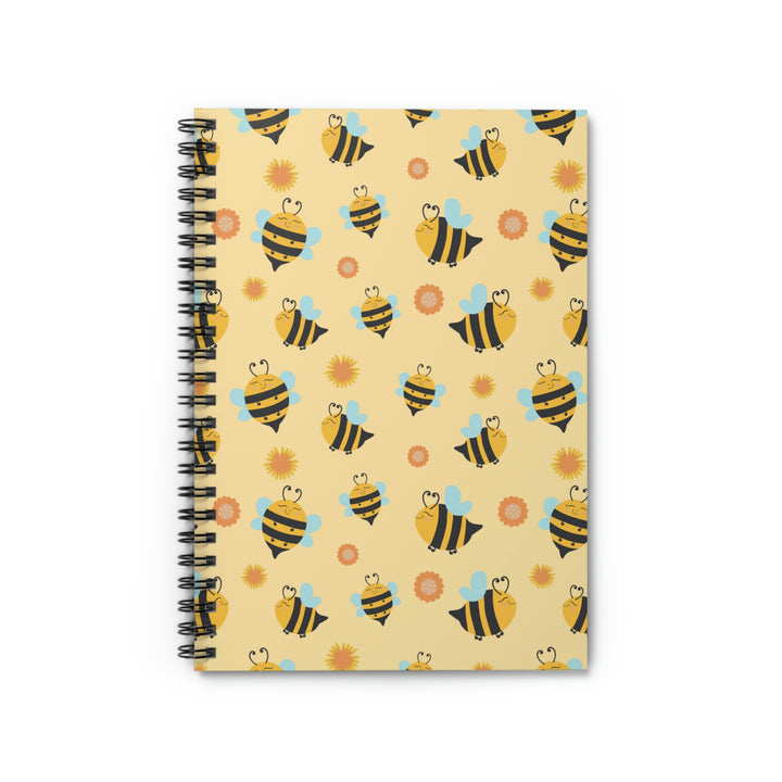Playful Dancing Bee Friends - 8"x6" Spiral Notebook Idylissa