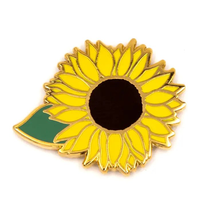 Little Sunflower Gold Enamel Pin Idylissa