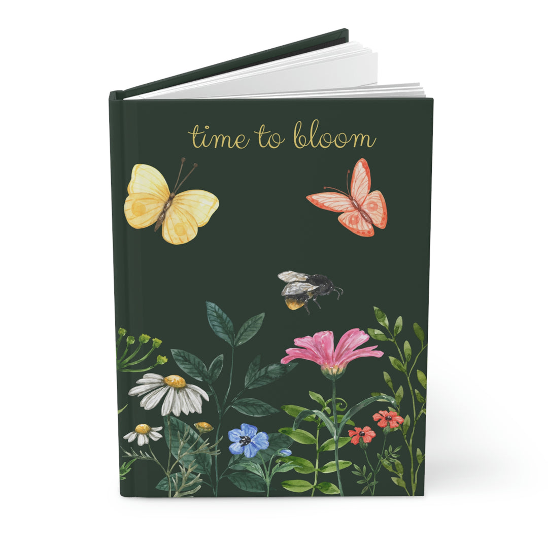 Time To Bloom Hardcover Journal Idylissa