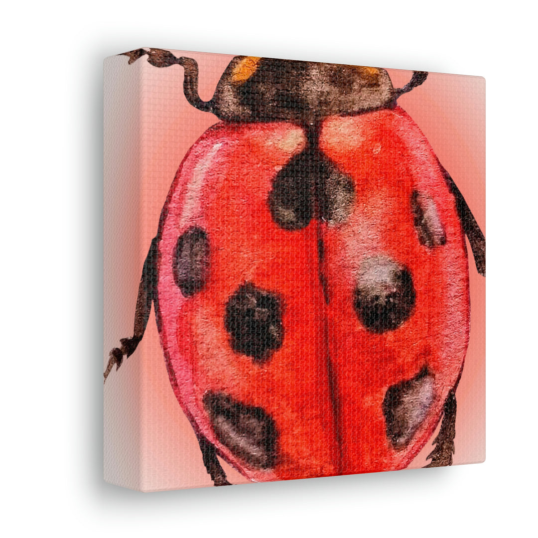 Red Ladybug Mini Canvas Artwork - 6 inch Color Pop Series Idylissa