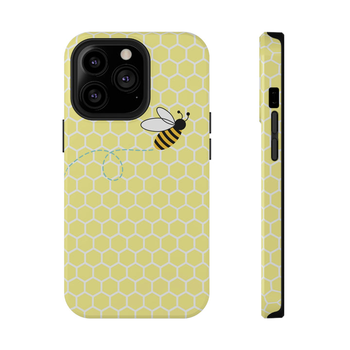 Buzzing Bee Yellow Honeycomb Phone Case Idylissa